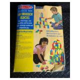 Melissa & Doug Classic Toy 100 Wooden Blocks - Includes Shapes (Ages 2&)