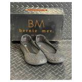 Bernie Mev Catwalk Black Silver Slip-On Shoes - Size 36