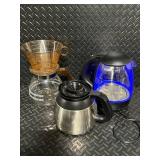 Aroma Glass Electric Kettle, Melitta Pour over Coffee Maker, Mr. Coffee Stainless Carafe