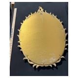 Sirocco Oval Wall Mirror with Ornate Gilt Leaf Frame