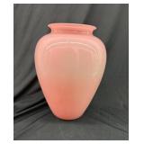 Vintage 80s Art Deco Iris Motif Glass Vase