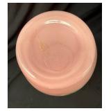 Vintage 80s Art Deco Iris Motif Glass Vase