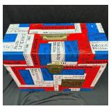 Vintage Port a File Mortgage Bills Themed Keepsake Box With Brass Lock - Two-Tier Trinket Storage