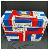 Vintage Port a File Mortgage Bills Themed Keepsake Box With Brass Lock - Two-Tier Trinket Storage