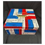 Vintage Port a File Mortgage Bills Themed Keepsake Box With Brass Lock - Two-Tier Trinket Storage