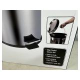 New 30 Liter Stainless Steel Trash Can - Step Style