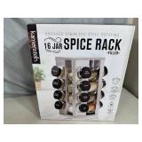New 16 Jar Spice Rack FILLED with Spices