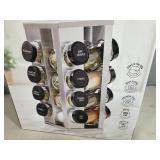 New 16 Jar Spice Rack FILLED with Spices