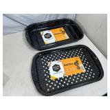 New Graniteware Porcelain Coated Grill Tray and Drip Tray