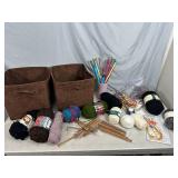 Knitting Supplies, Needles, Yarn, Fabric Bins, and More