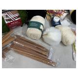Knitting Supplies, Needles, Yarn, Fabric Bins, and More