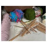 Knitting Supplies, Needles, Yarn, Fabric Bins, and More
