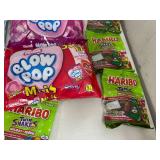 Assorted Candy, Ritter Chocolate, Blow Pops, Andes Mints, Haribo Gummy, and More