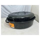 New 15 lb Graniteware Roaster Pan with Lid
