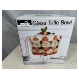 New 4.5 Quart Glass Trifle Bowl