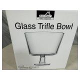 New 4.5 Quart Glass Trifle Bowl