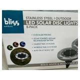 New 8 Pack of LED Solar Disc Landscape Lights