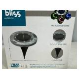 New 8 Pack of LED Solar Disc Landscape Lights