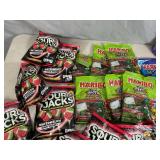 Assorted Candy, Haribo Gummy, Blow Pops, Sour Jacks, Charms Pops, Etc