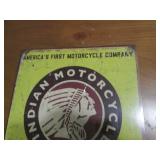 Indian Motorcycles metal sign, meas...