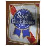 Pabst Ble Ribbon Beer metal sign, m...