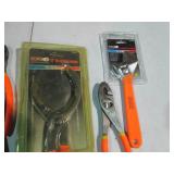 Assorted heavy duty pliers and wren...