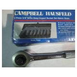 9pc Metric impact socket set with r...