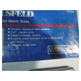 9pc Metric impact socket set with r...