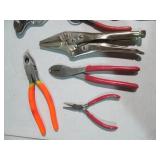Assorted pliers, Channel lock and v...