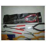 Long reach pliers, tweezers and tel...