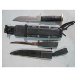 Filet and hunting knives with hards...