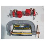 5in C-clamp and a pair of mini benc...