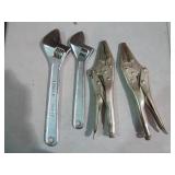Crescent wrenches and vise grips gr...