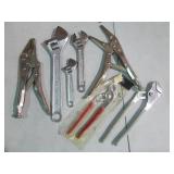 Crescent wrenches, vise grips and c...