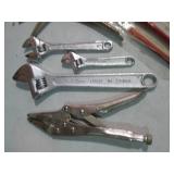 Crescent wrenches, vise grips and c...