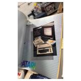 Large Bin Full of ATARI Books Items Some Games etc