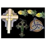 Four Stained Glass Art Pieces