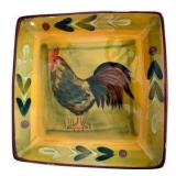 Rooster & Floral Decorative Plates