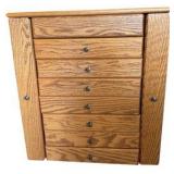 Solid Oak Jewelry Box