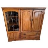 Solid Oak Entertainment Center