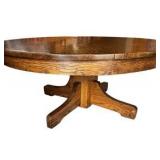 Solid Oak Round Coffee Table