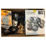 LED Flame Ball String Plug In Lights