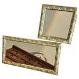 Set of Floral Framed Mirrors