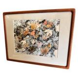 Signed Leaf Framed Photograph