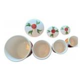 Set of 4 Watt Pottery Canisters