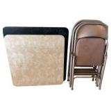 Two Card Tables & 4 Chairs