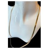 14K Herringbone Gold Necklace