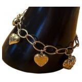 14k Heart Charm Braclet