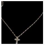 Ross Simmons Dainty 10K Cross Necklace