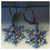 Sterling Silver Snowflake Earrings
